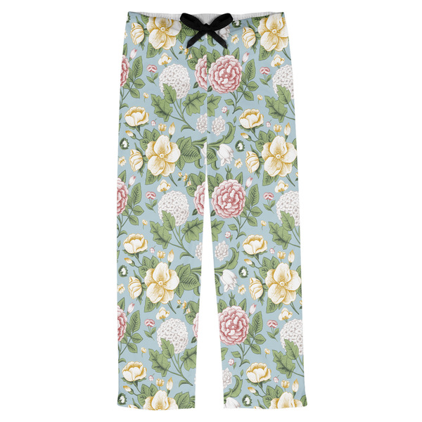Custom Vintage Floral Mens Pajama Pants - 2XL