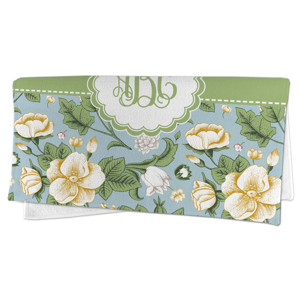 Vintage Floral Microfiber Dish Rag - FOLDED (half)