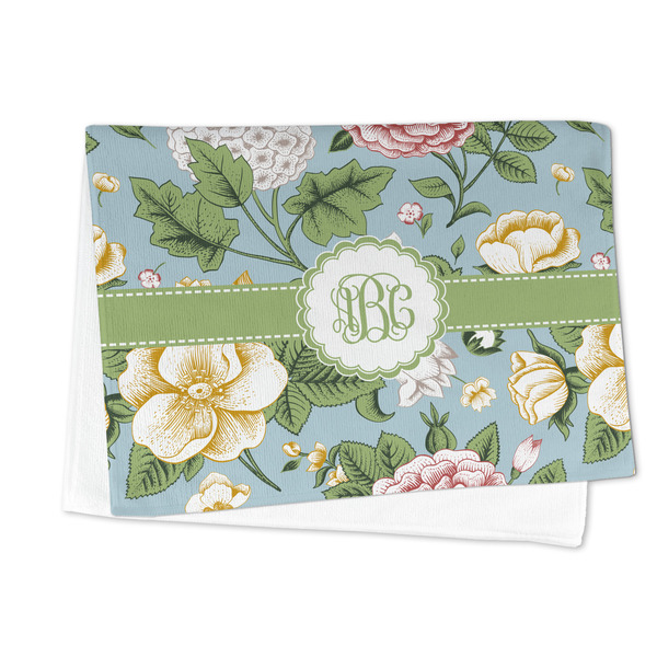 Vintage Floral Microfiber Dish Towel - FOLDED HALF