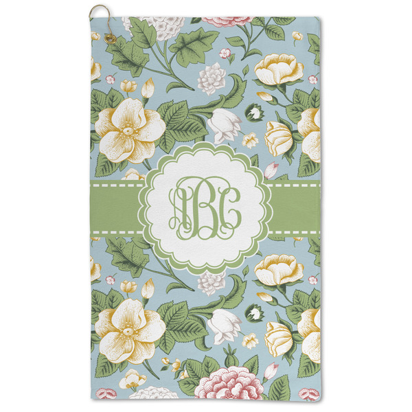 Custom Vintage Floral Microfiber Golf Towel - Large (Personalized)