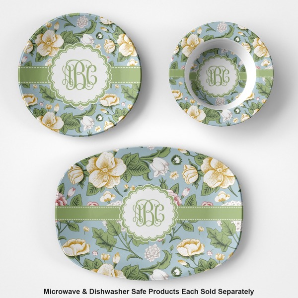 Vintage Floral Microwave & Dishwasher Safe CP Plastic Dishware - Group