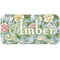 Vintage Floral Mini/Bicycle License Plate (2 Holes) (Personalized)