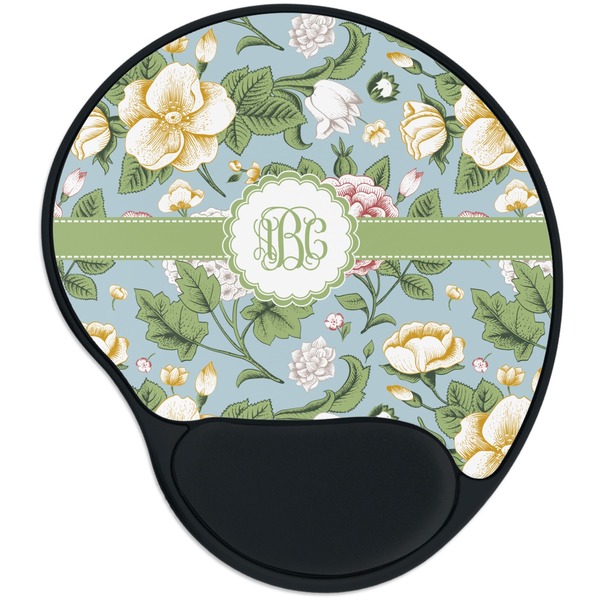Custom Vintage Floral Mouse Pad with Wrist Support