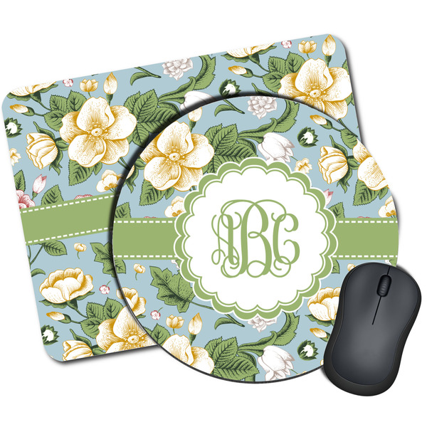 Custom Vintage Floral Mouse Pad (Personalized)