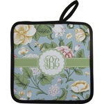 Vintage Floral Pot Holder w/ Monogram