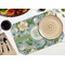 Vintage Floral Octagon Placemat - Single front (LIFESTYLE) Flatlay