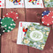 Vintage Floral On Table with Poker Chips