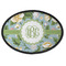 Vintage Floral Iron On Oval Patch w/ Monogram