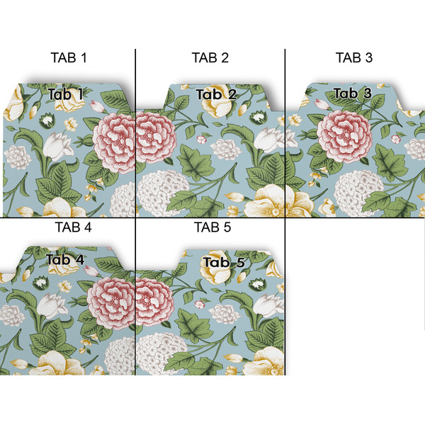Vintage Floral Page Dividers - Set of 5 - Approval