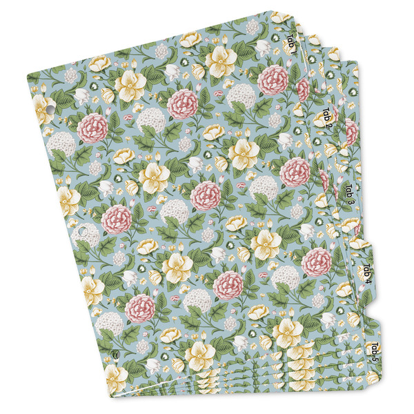 Custom Vintage Floral Binder Tab Divider Set (Personalized)