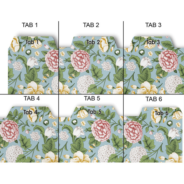Vintage Floral Page Dividers - Set of 6 - Approval