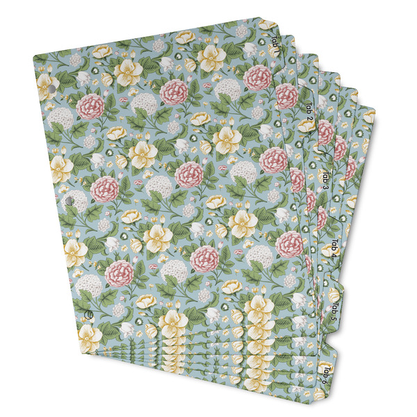 Custom Vintage Floral Binder Tab Divider - Set of 6 (Personalized)