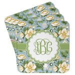 Vintage Floral Paper Coasters w/ Monograms