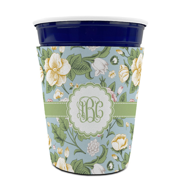Vintage Floral Party Cup Sleeves - without bottom - FRONT (on cup)