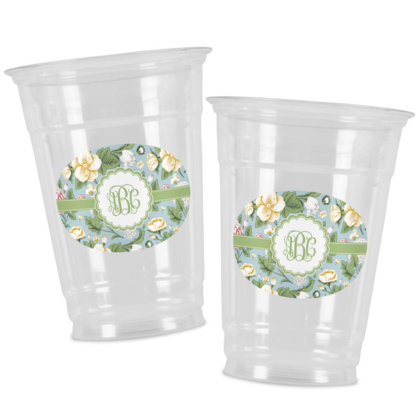 Vintage Floral Party Cups - 16oz - Alt View