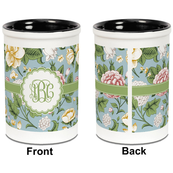 Vintage Floral Pencil Holder - Black - approval