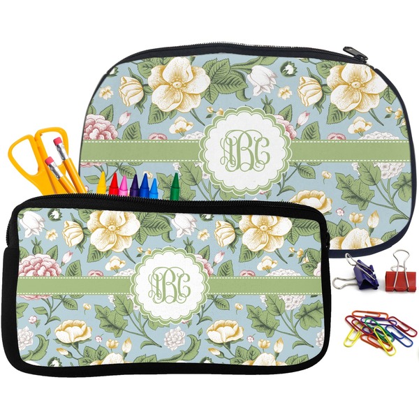 Vintage Floral Pencil / School Supplies Bags Small and Medium