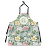 Vintage Floral Apron Without Pockets w/ Monogram
