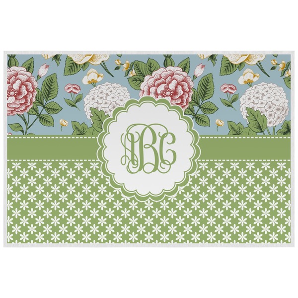Vintage Floral Personalized Placemat (Back)