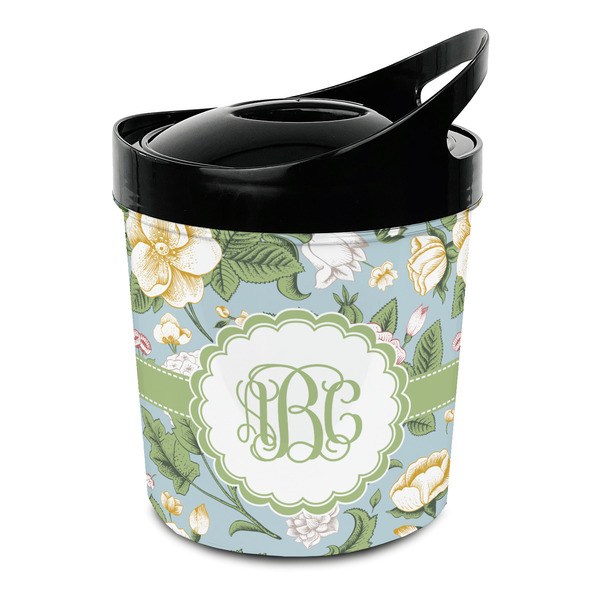 Custom Vintage Floral Plastic Ice Bucket (Personalized)