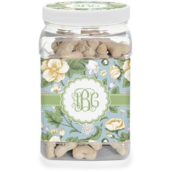 Vintage Floral Dog Treat Jar (Personalized)