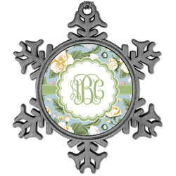 Vintage Floral Vintage Snowflake Ornament (Personalized)