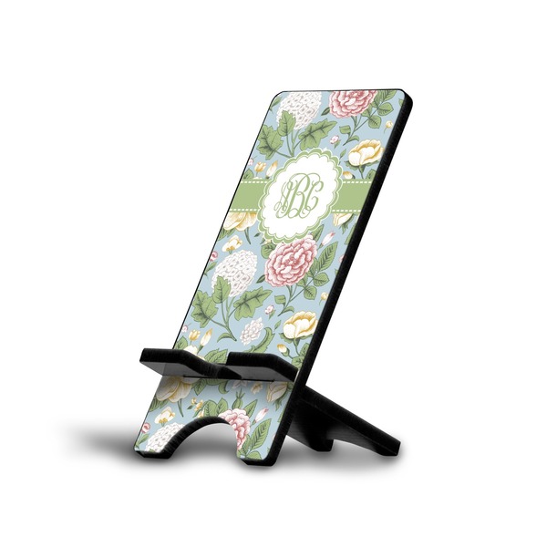 Custom Vintage Floral Cell Phone Stand (Large) (Personalized)