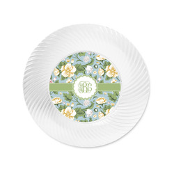 Vintage Floral Plastic Party Appetizer & Dessert Plates - 6" (Personalized)