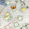 Vintage Floral Plastic Party Dinner Plates - In Context