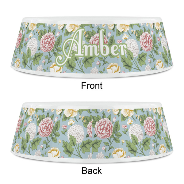 Vintage Floral Plastic Pet Bowls - Small - APPROVAL