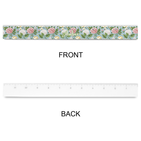 Vintage Floral Plastic Ruler - 12" - APPROVAL