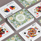 Vintage Floral Playing Cards - Front & Back View