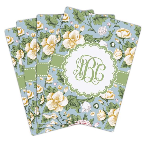 Vintage Floral Playing Cards - Hand Back View