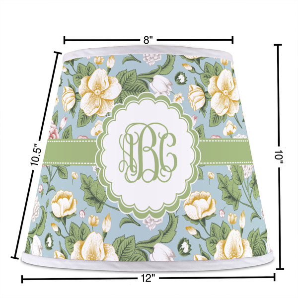 Vintage Floral Poly Film Empire Lampshade - Dimensions