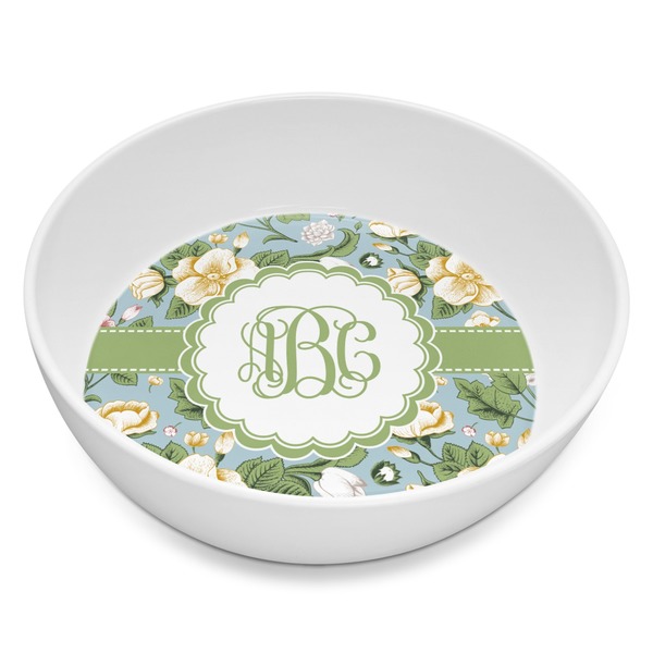 Custom Vintage Floral Melamine Bowl - 8 oz (Personalized)