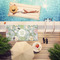 Vintage Floral Pool Towel Lifestyle