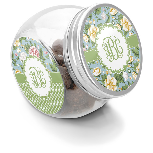 Custom Vintage Floral Puppy Treat Jar (Personalized)