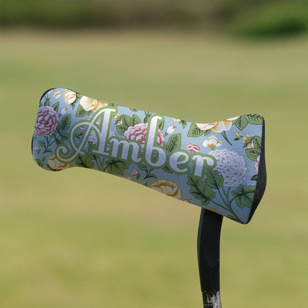 Vintage Floral Putter Cover - On Putter