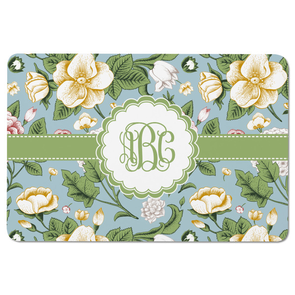 Vintage Floral Rectangular Fridge Magnet - FRONT
