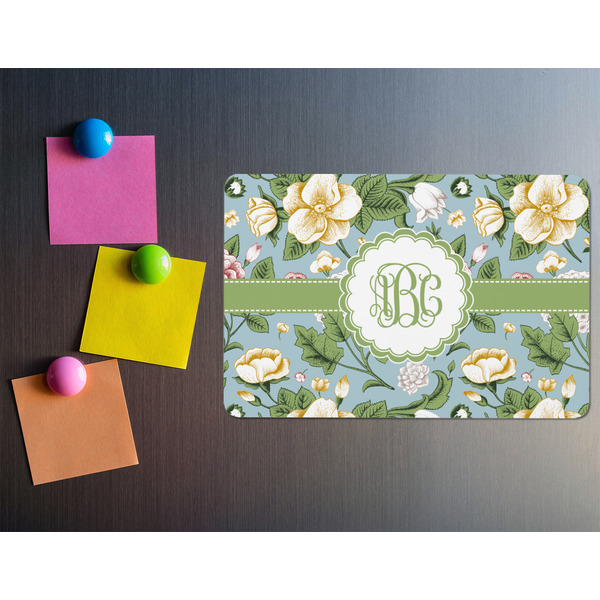 Vintage Floral Rectangular Fridge Magnet - LIFESTYLE