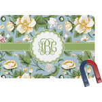 Vintage Floral Rectangular Fridge Magnet (Personalized)