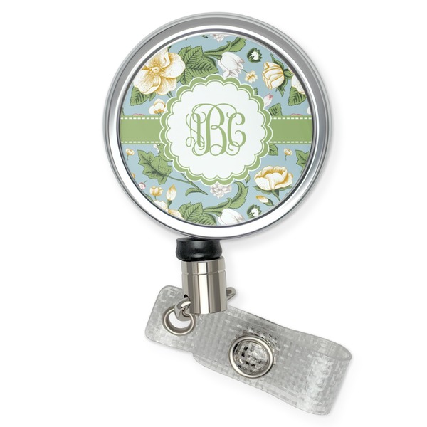 Custom Vintage Floral Retractable Badge Reel (Personalized)