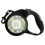Vintage Floral Retractable Dog Leash - Large (Personalized)
