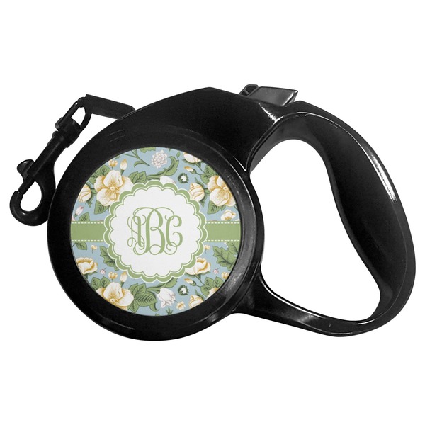 Custom Vintage Floral Retractable Dog Leash - Small (Personalized)