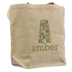 Vintage Floral Reusable Cotton Grocery Bag (Personalized)