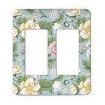 Vintage Floral Rocker Style Light Switch Cover - Two Switch
