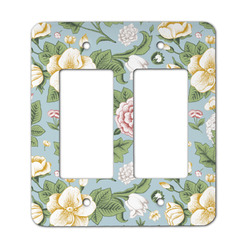 Vintage Floral Rocker Style Light Switch Cover - Two Switch