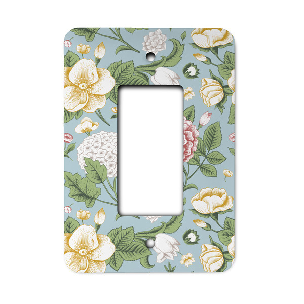 Custom Vintage Floral Rocker Style Light Switch Cover - Single Switch