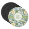 Vintage Floral Round Rubber Backed Coasters - Set of 4 (Personalized)
