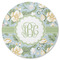 Vintage Floral Round Rubber Backed Coaster (Personalized)